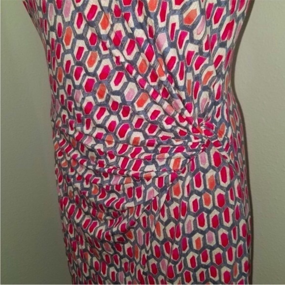 Nic & Zoe Geometric Bright Stone Print Sleeveless MIDI Dress Size Petite Large - Picture 12 of 15